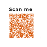 QR Code with the words "scan me"